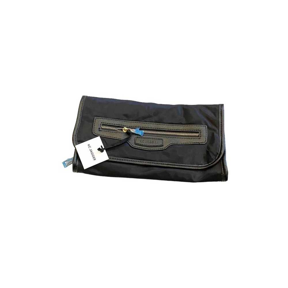NWT KC Jagger Envelope Makeup Travel Clutch Black Velcro - Picture 7 of 7
